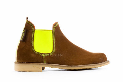 chelsea boots neon elastic