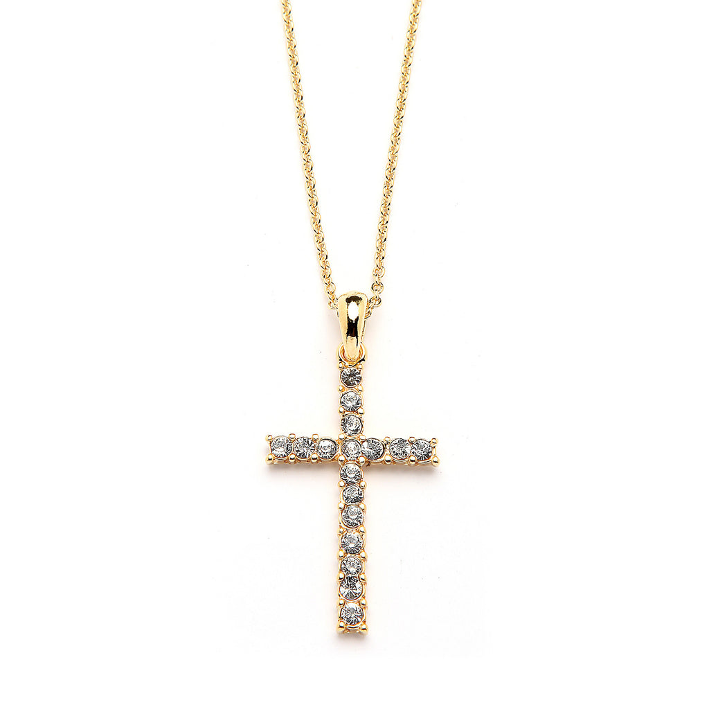 Premium CZ - Cross Pendant Necklace with Premium CZ