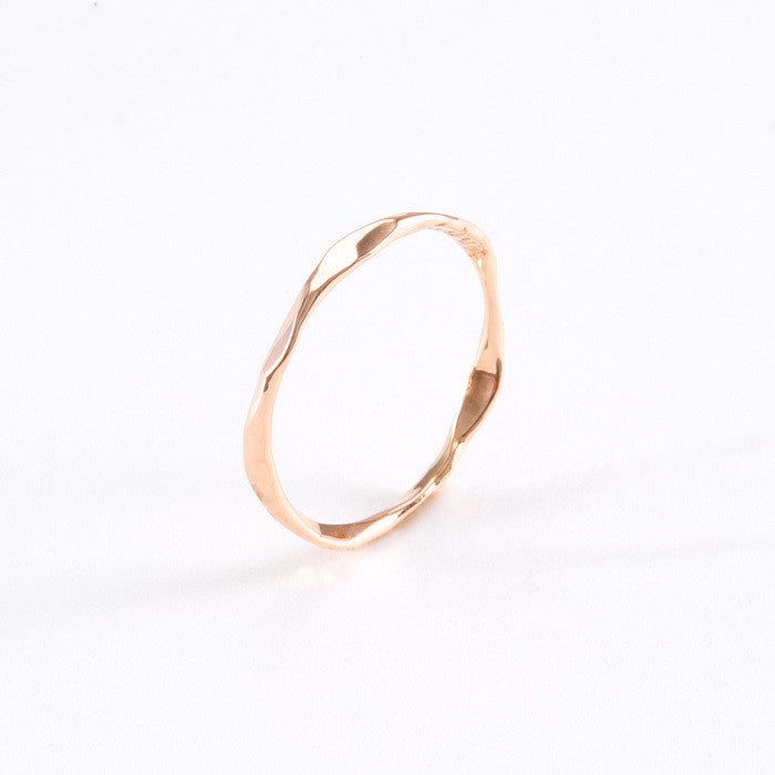 14k Gold Hand Hammered Single Band | Keir Fine Jewellery