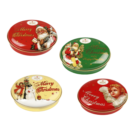 Scatola di Latta Natale Biscotti Caramello Salato Farm House Biscuits –  Dolmarr Cioccolato