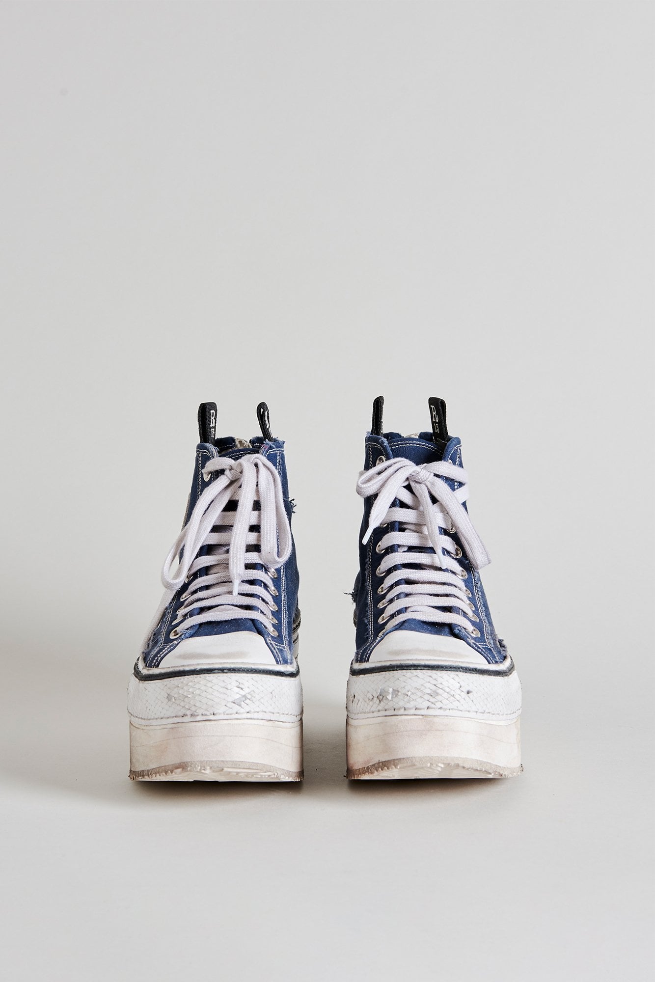 Platform High Top Sneakers - Navy | R13 Denim