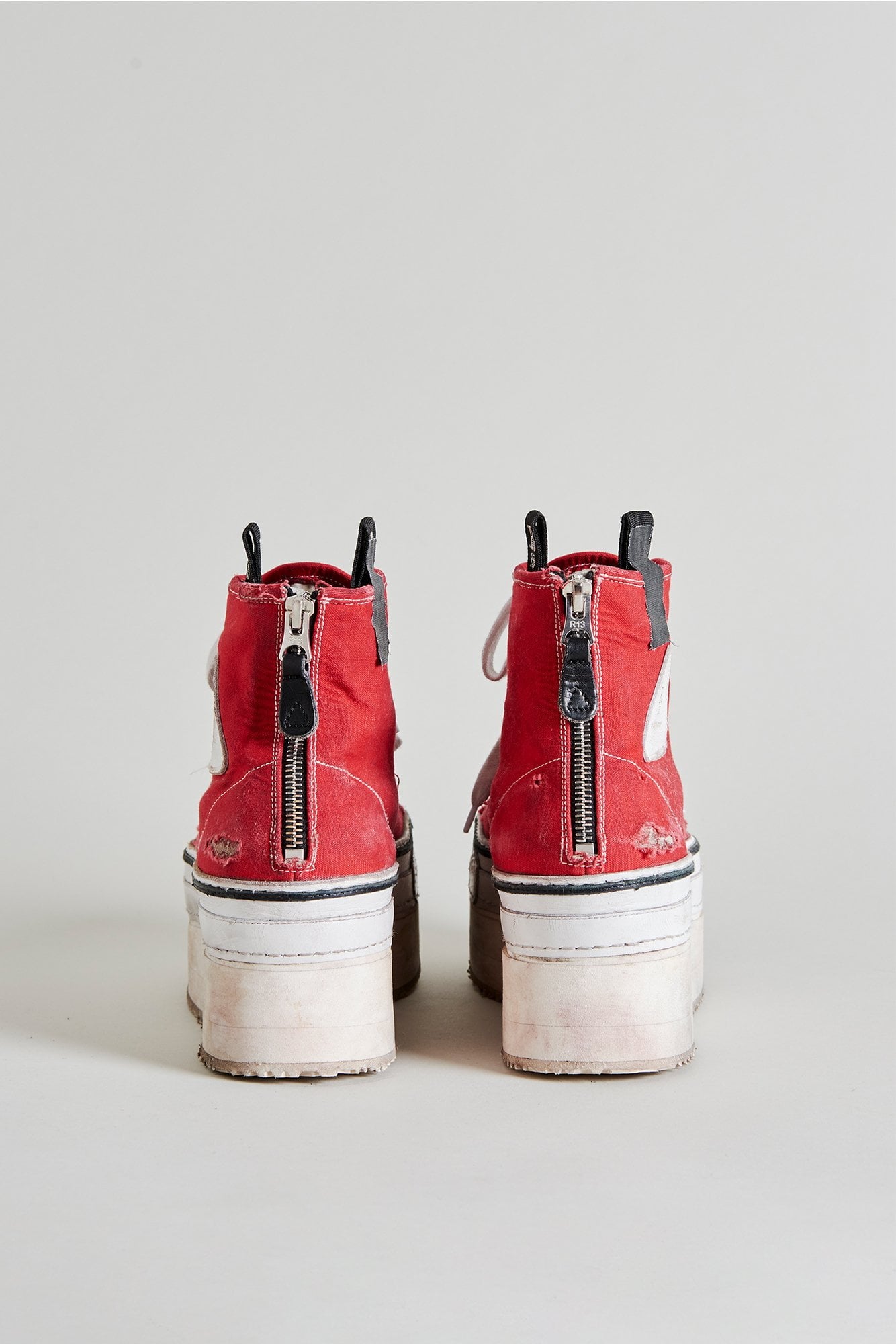 platform red sneakers