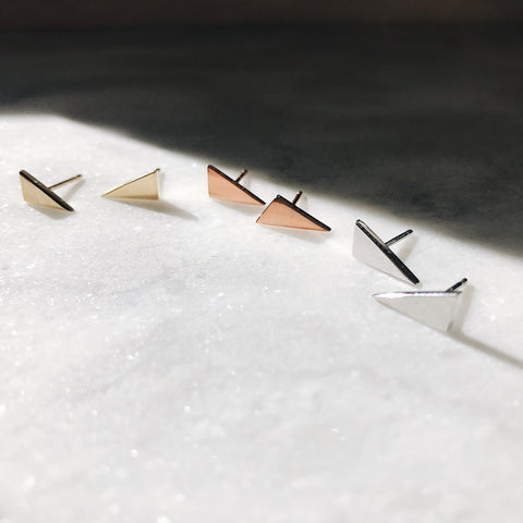 Triangle stud earrings | Rachel Katz Jewelry
