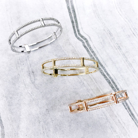 Locking cage bracelets | Rachel Katz Jewelry