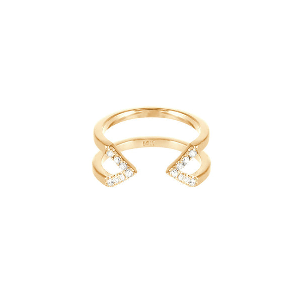 Diamond Dagger Ring - Midi | Yellow Gold | Women's Diamond Rings ...