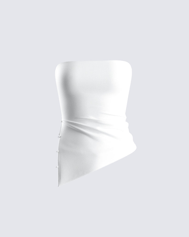 Georgia Ivory Satin Backless Top – FINESSE