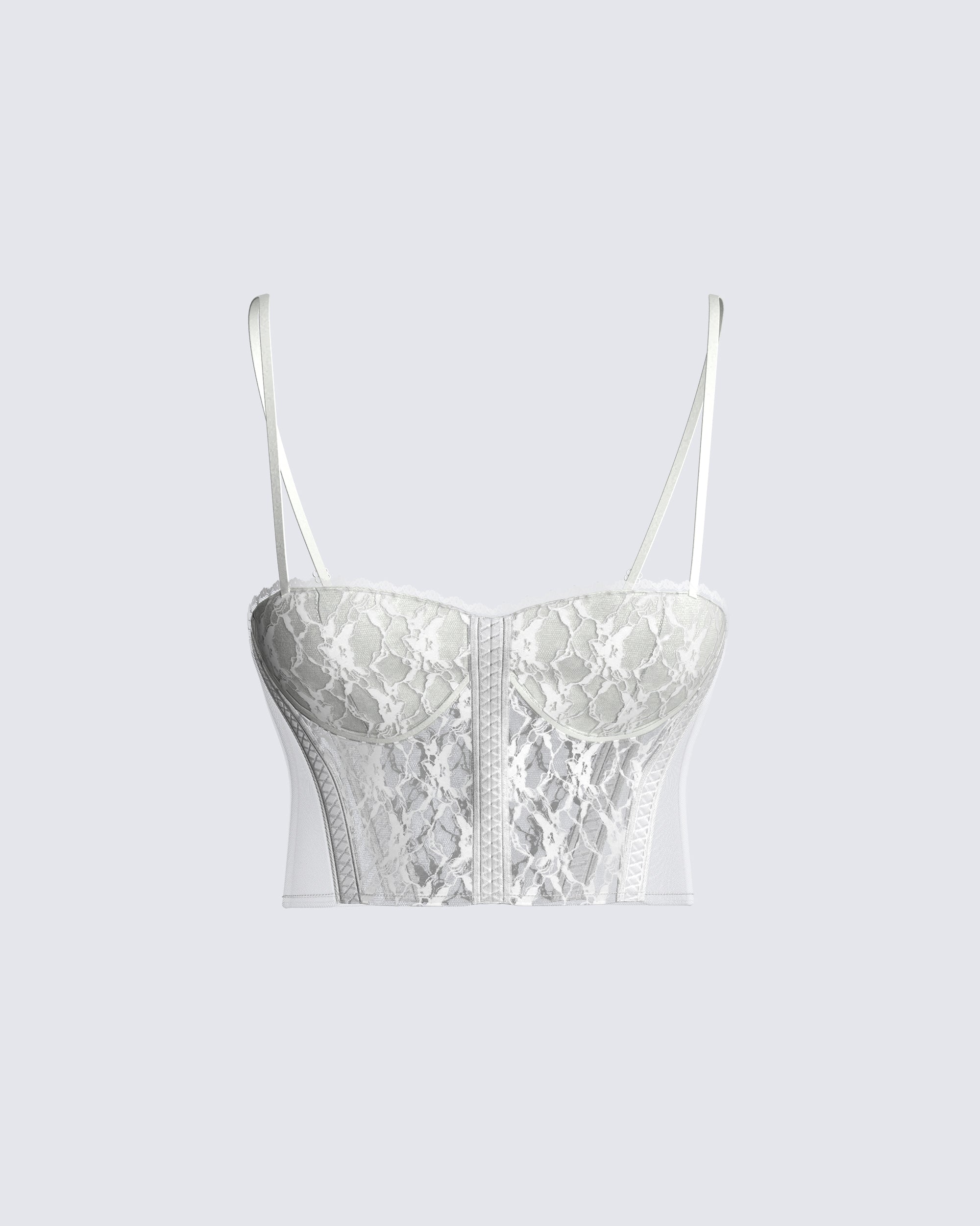 Callie White Corset Top