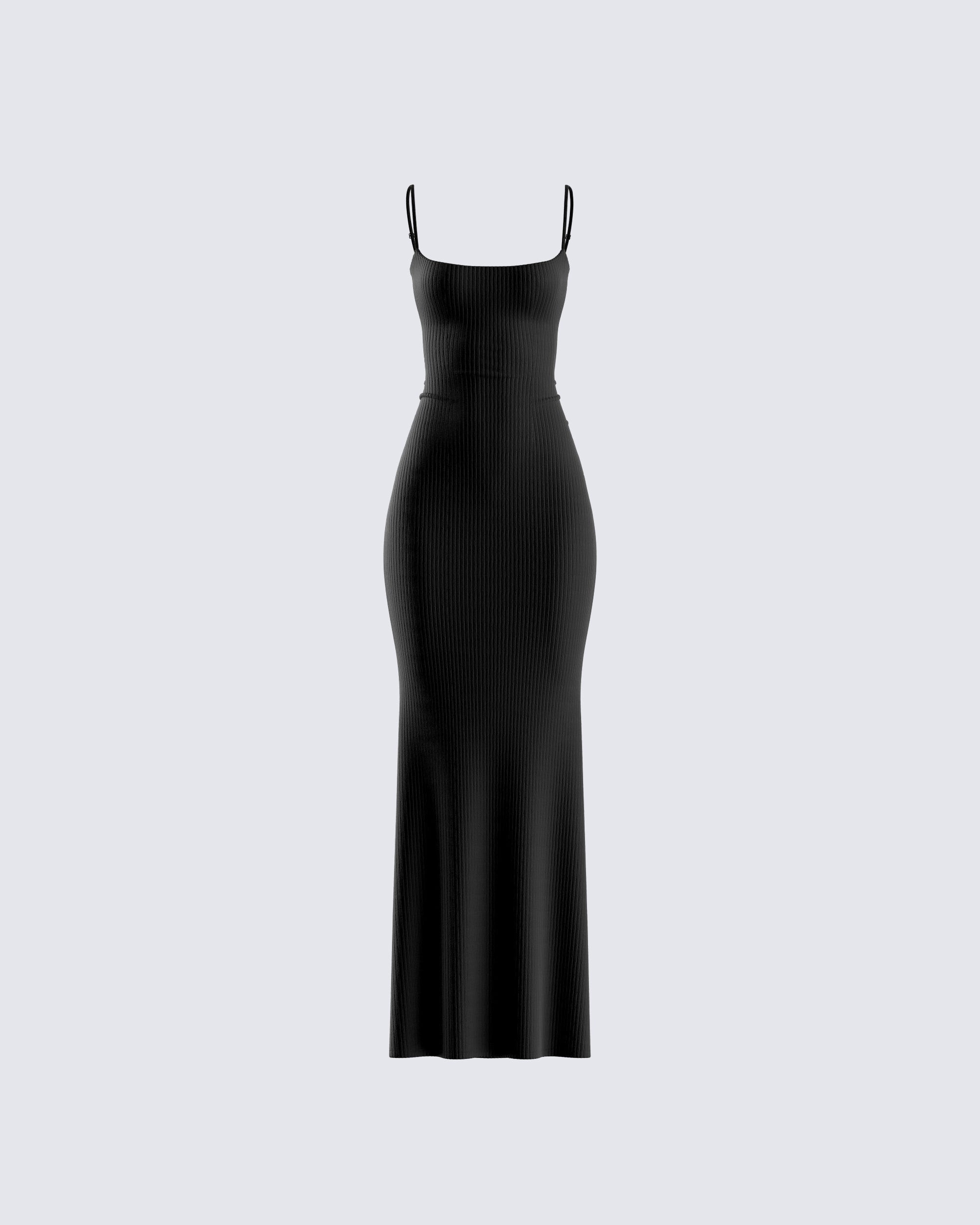 Long Stylish Black Maxi Dress for Women Western Wear