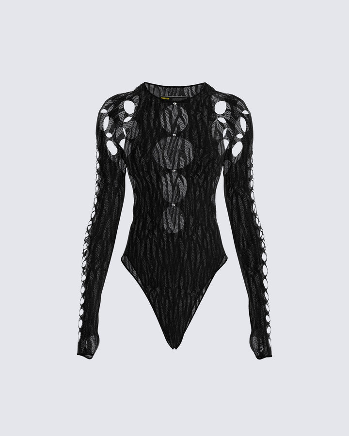 Rene Rofe The Yasmeen Sleeveless Round Neck Bodysuit, Color: Black -  JCPenney