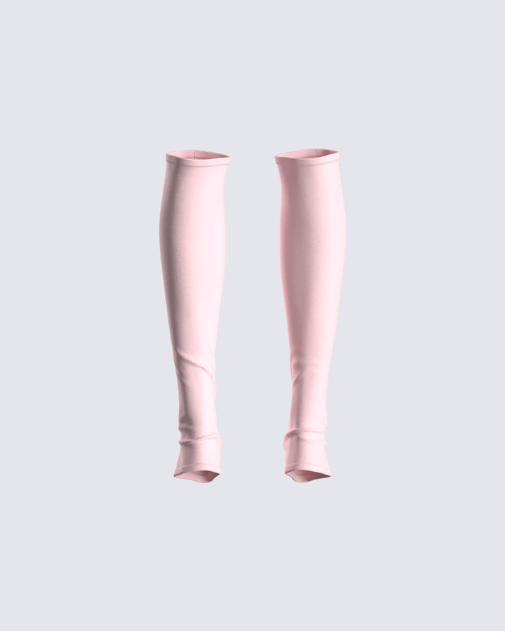 Pollie Pink Ribbed Leg Warmer – FINESSE