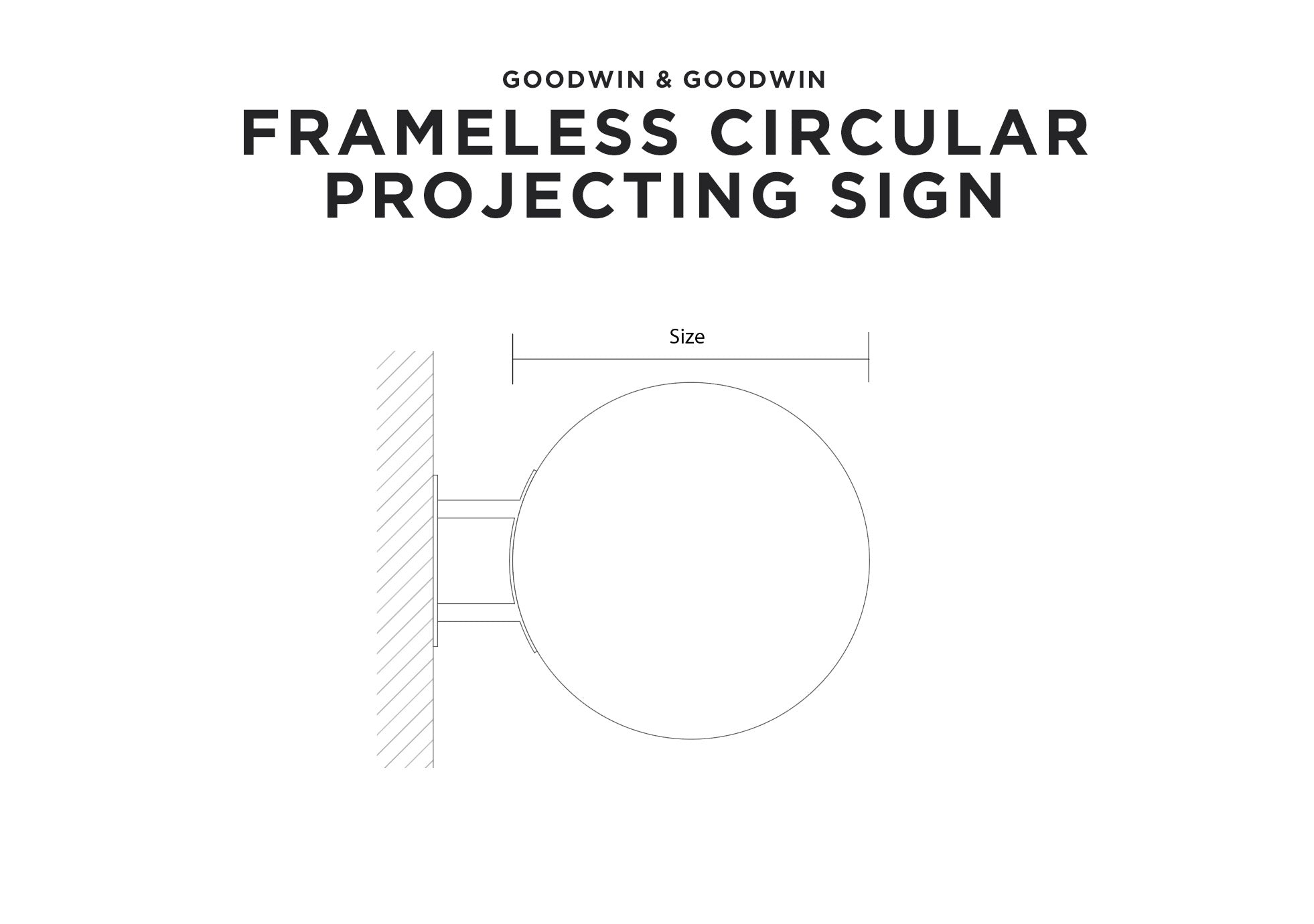 Circular Projecting Sign - Technical Drawing