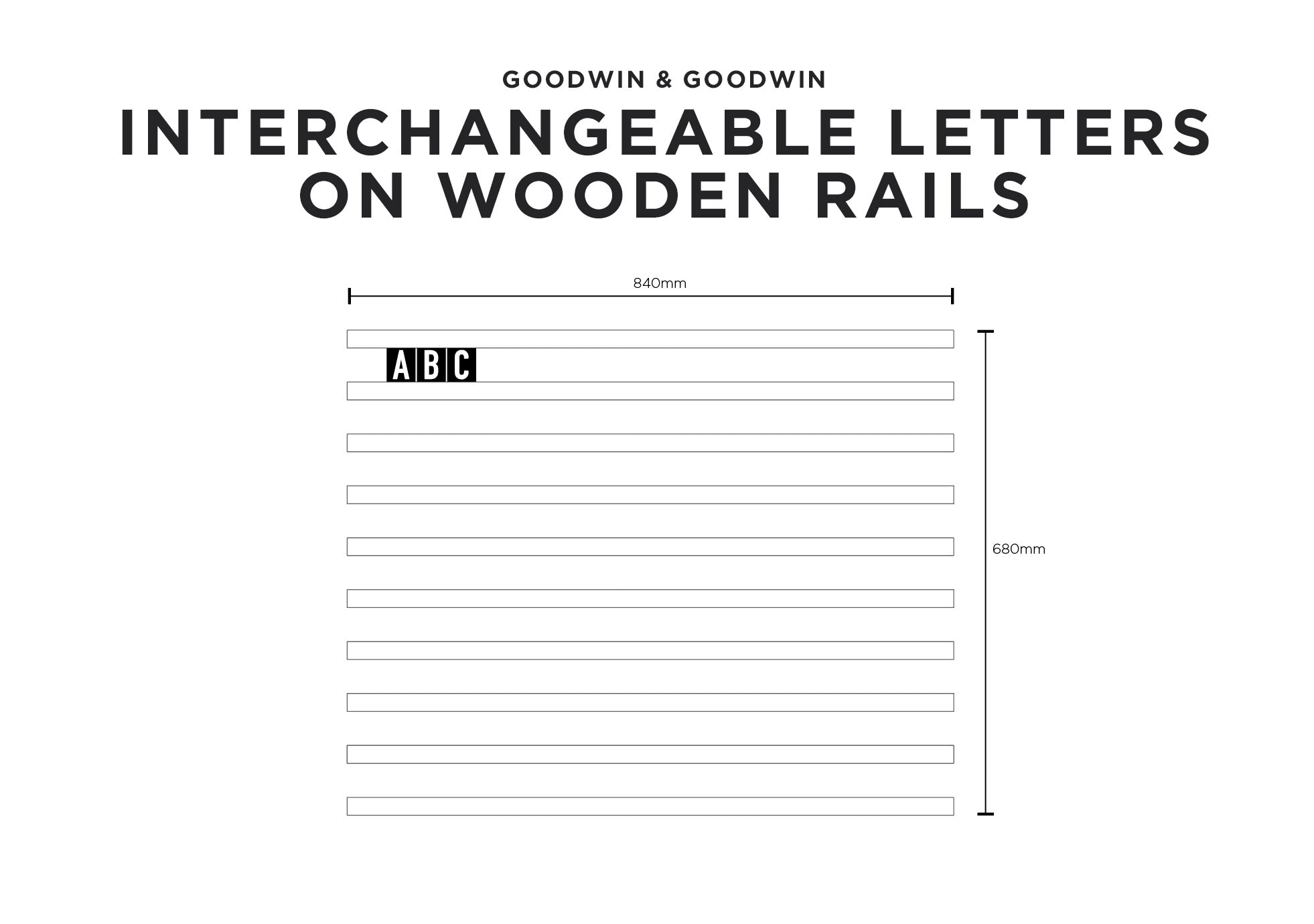 Wooden Rails Technical Drawing