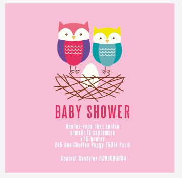 carte invitation virtuelle baby shower