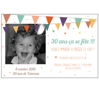 Invitation Anniversaire 30 Ans Faire Part Magnet