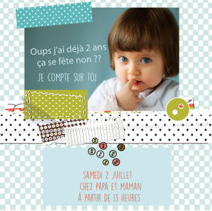 Invitation Anniversaire Scrap Garlonn Gole