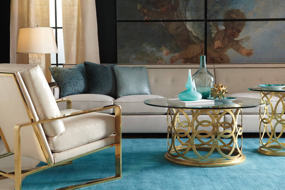 turquoise gold living room