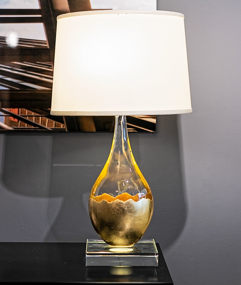 Juliette Table Lamp - crystal, antique brass