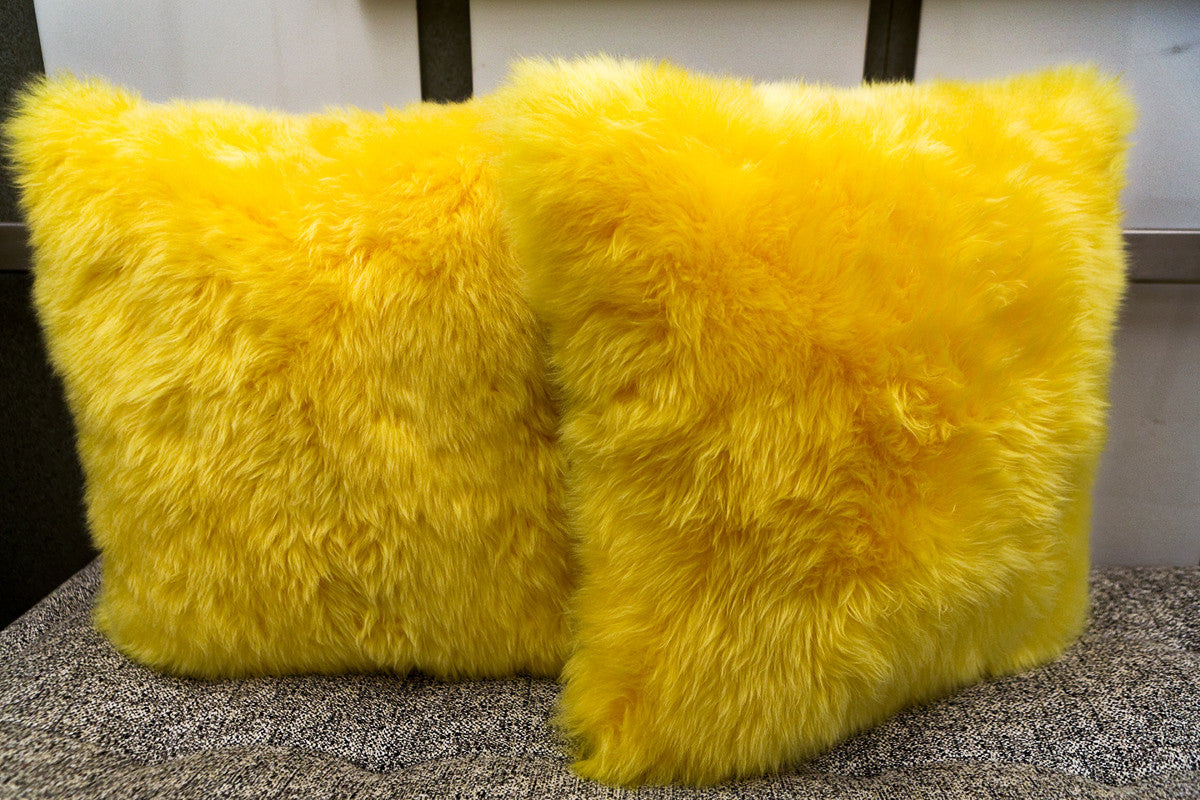 yellow fur jacket