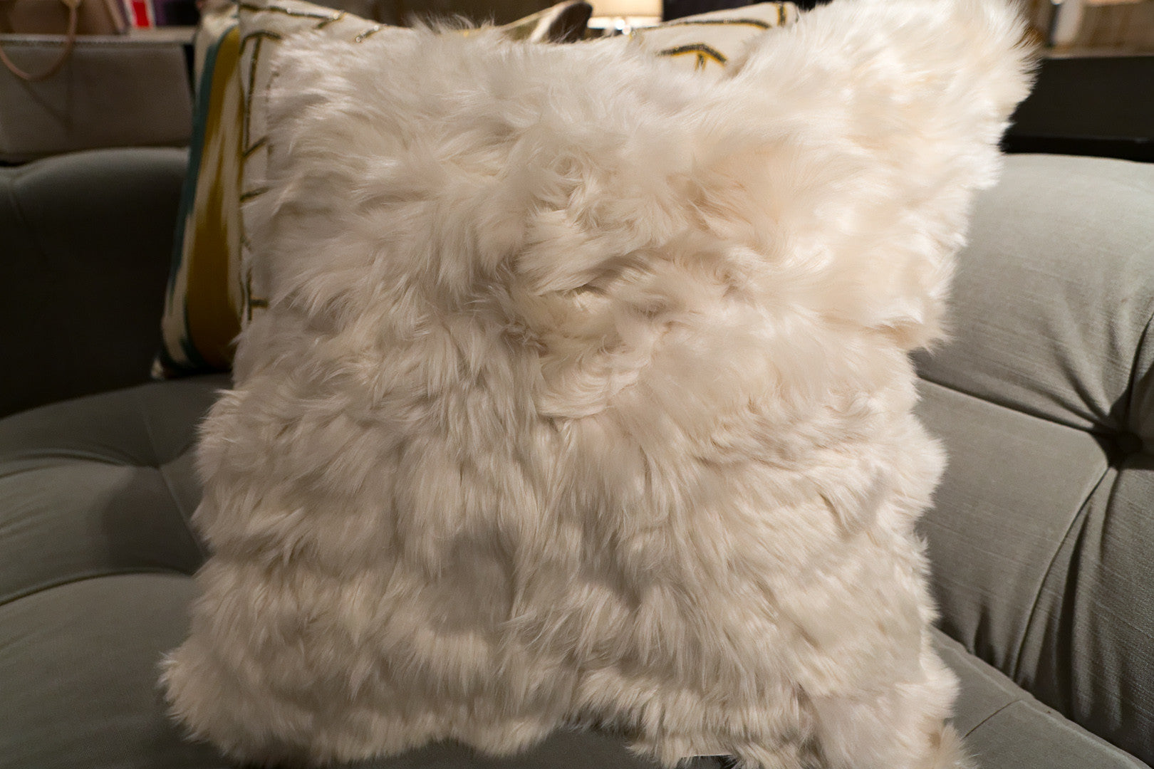 Sheepskin Throw Pillow, 20 x 20 Ivory