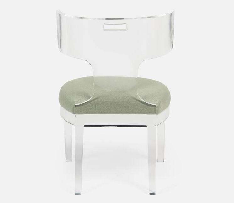 Gibson Upholstered Acrylic Chair Made Goods Luxe Home Philadelphia