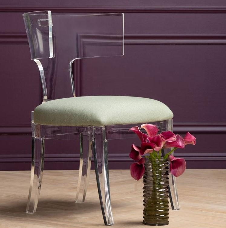 Gibson Upholstered Acrylic Chair Made Goods Luxe Home Philadelphia