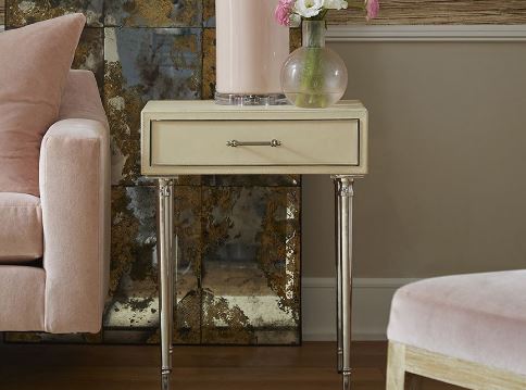 bungalow 5 jolene 1 drawer side table in ivory