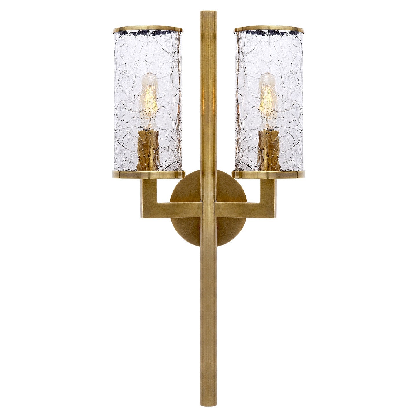 Liaison Double Sconce, Antique-Burnished Brass - Visual Comfort