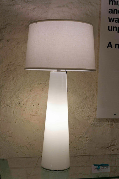 White Light Obelisk Table Lamp With Night Light Lamp Works Inc Luxe Home Philadelphia