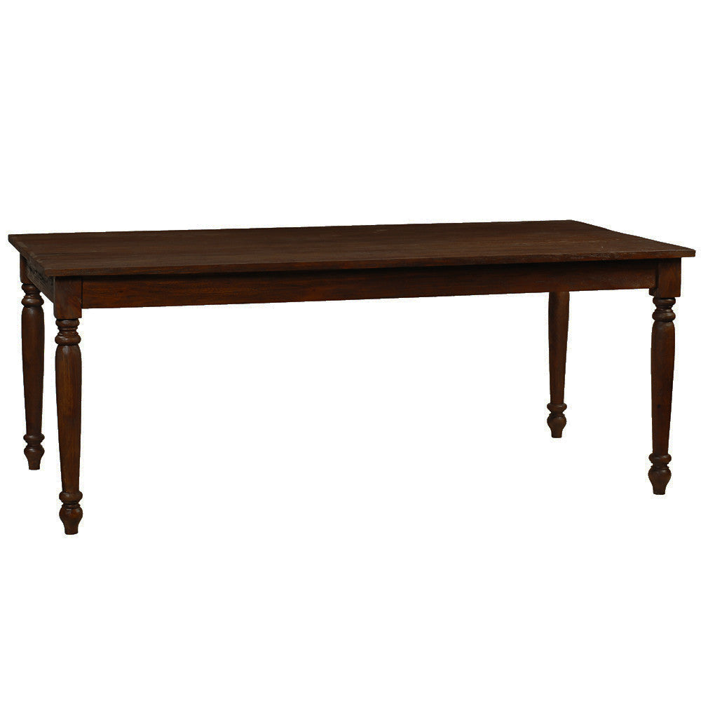 Meredith Turned Leg Dining Table Dark Mahogany