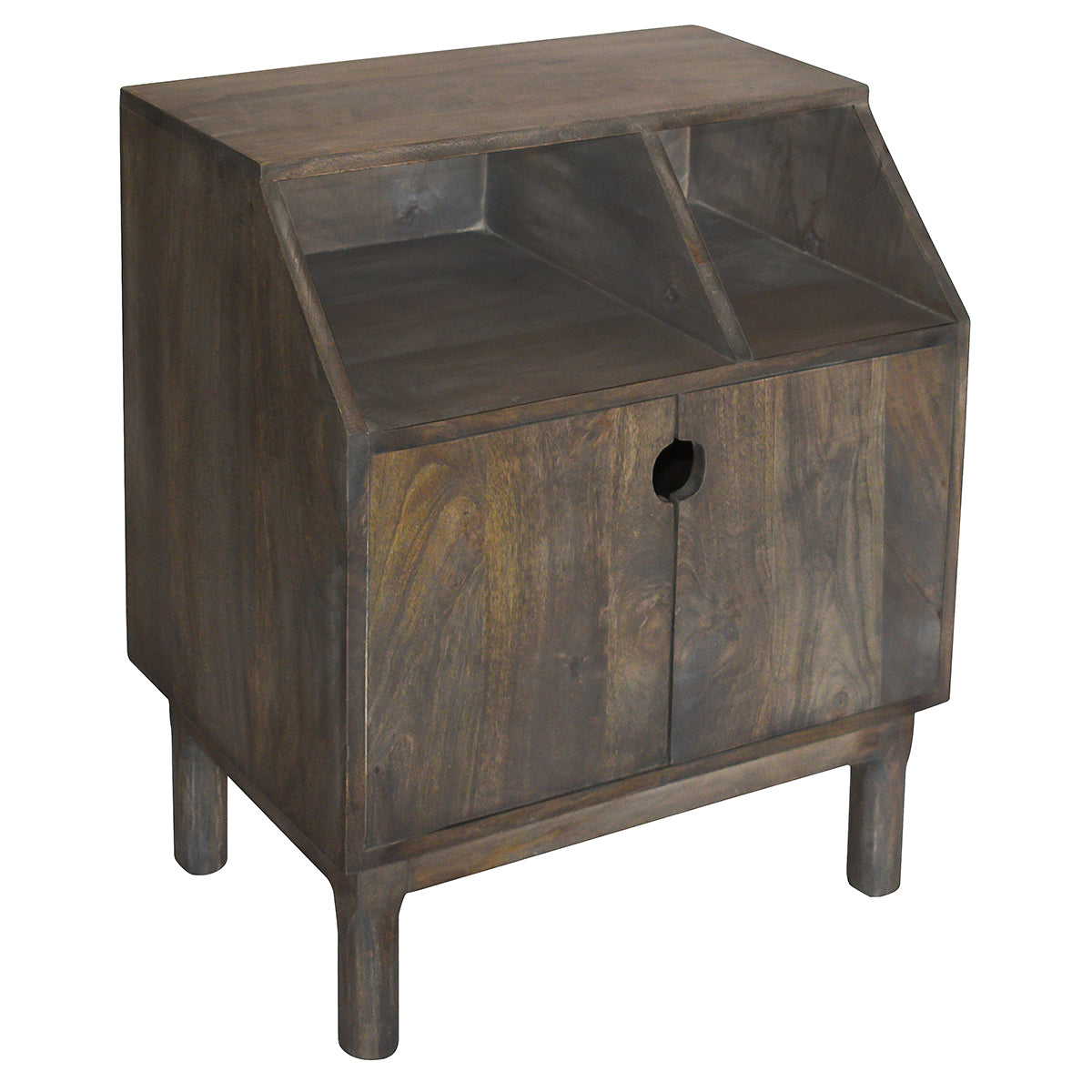 Fisher Wood Cabinet Graphite Wrightwood Furniture