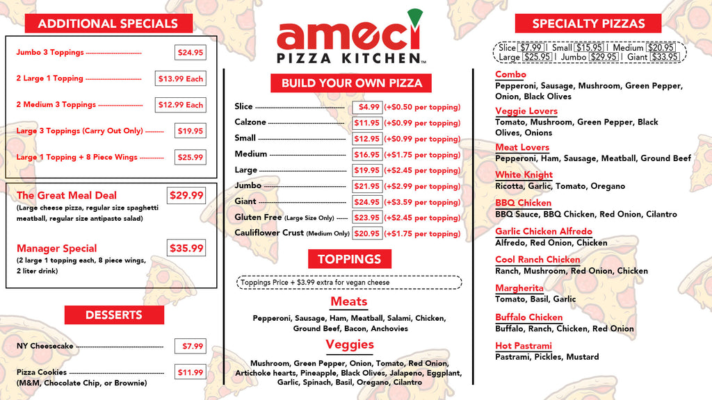 Order AMECI PIZZA KITCHEN - Irvine, CA Menu Delivery [Menu & Prices]