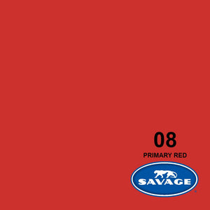 Savage Seamless Paper 7'- Primary Red #08