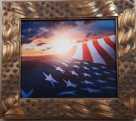 Custom Frame by Expressions Art Gallery and Framing American Stars and Stripes designed flag frame