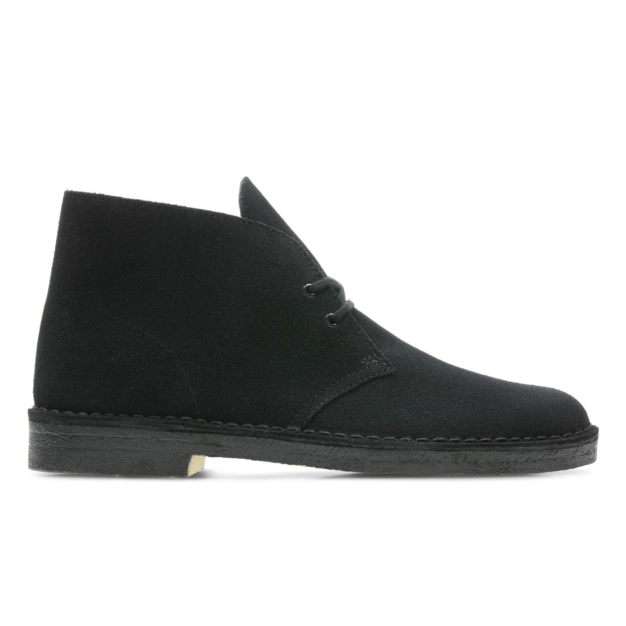 Desert clarks shop black suede price