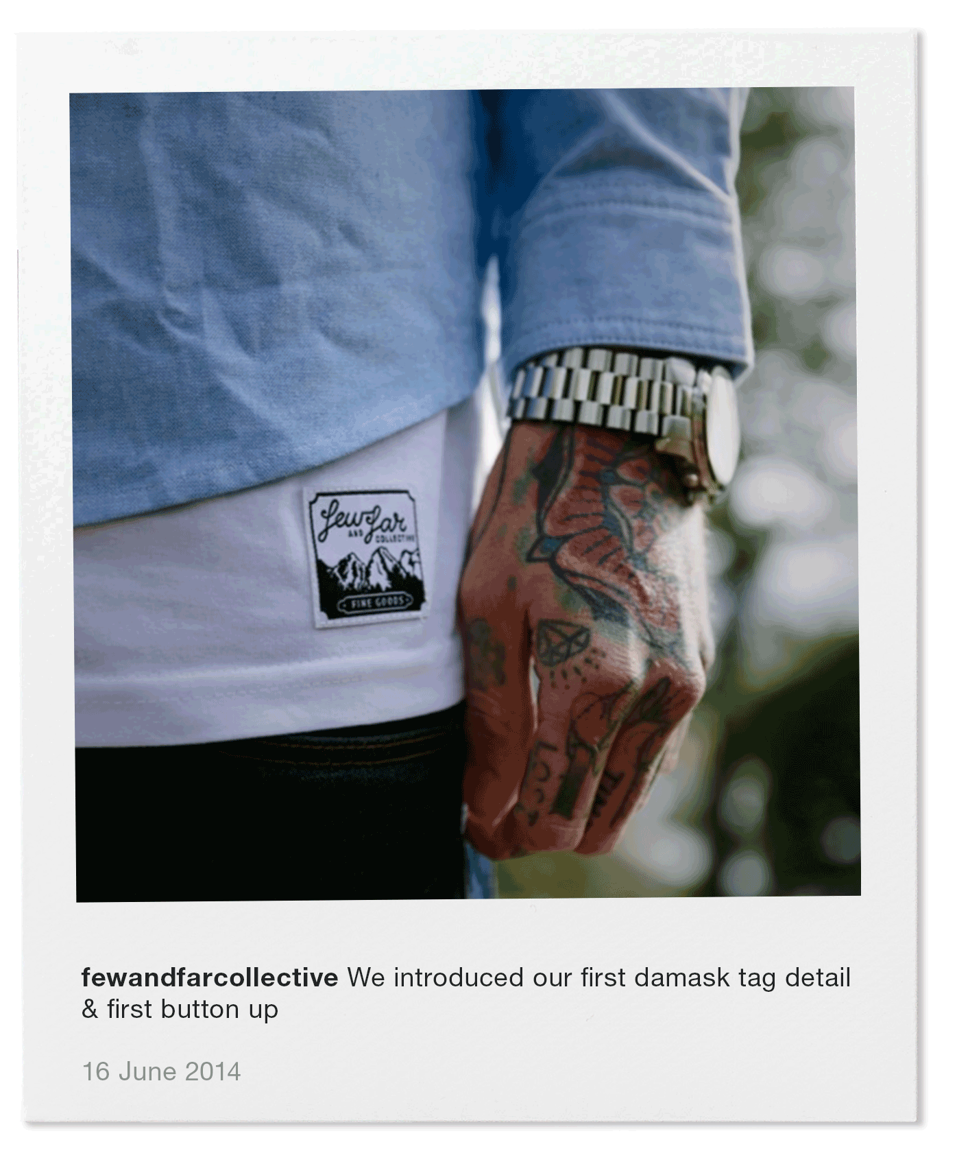 We introduced our first damask tag detail & first button up