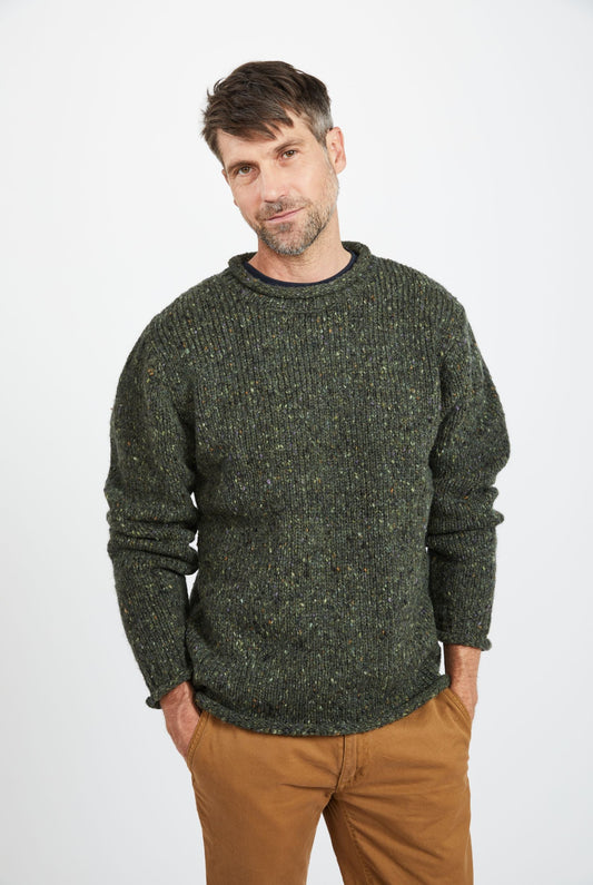 Men's 1/4 Zip Pullover Sweater- Green Marl – Ciara's Irish Shop