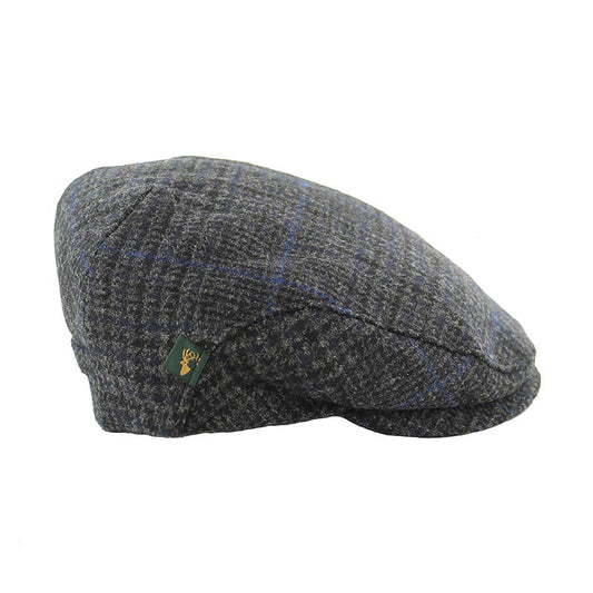 Trinity Flat Cap Dark Brown Herringbone 335-1