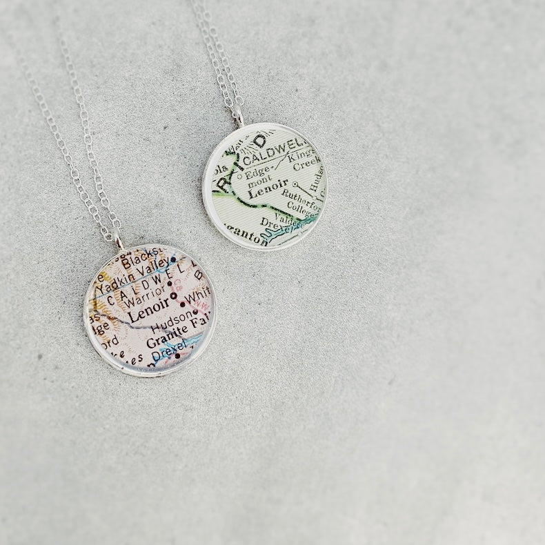 map necklace custom