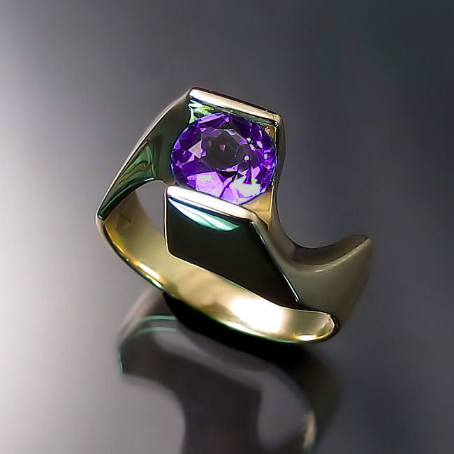 Amethyst Yellow Gold Ring - Clearance Sale Item Reduced by 50% - Zoran ...