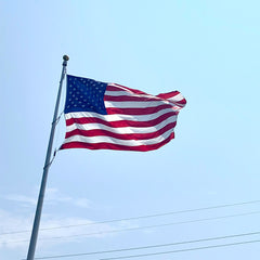 American Flag on Commercial Flagpole