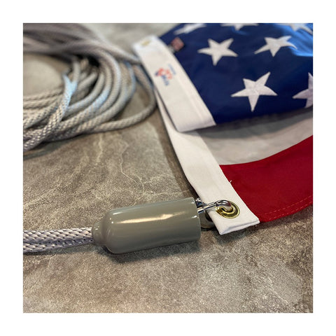How to add flag clips and vinyl covers to flagpole rope