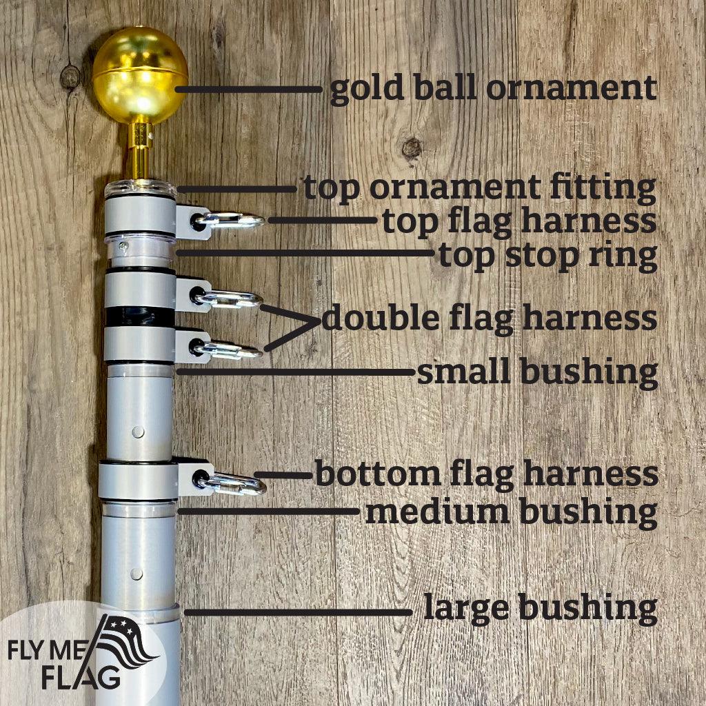 Flagpole replacement deals rings