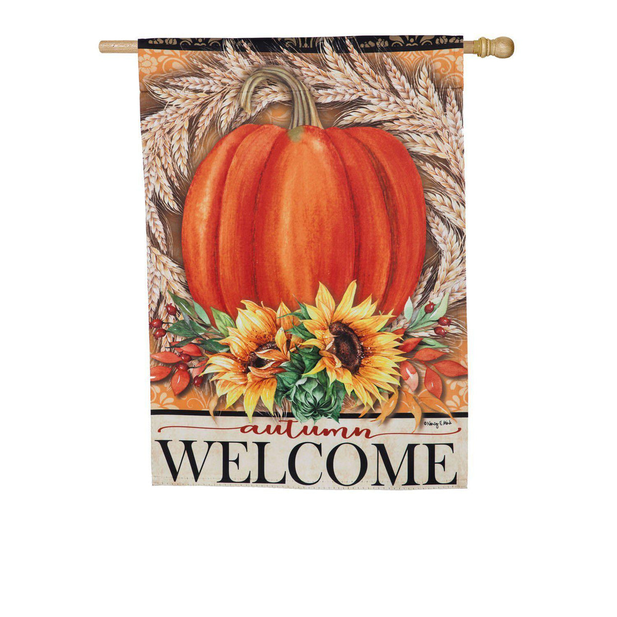 Festive Autumn House Banner | Fly Me Flag