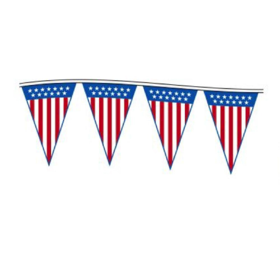 U.S. Made Blue & Yellow Poly Pennant Strings by American Flags Express