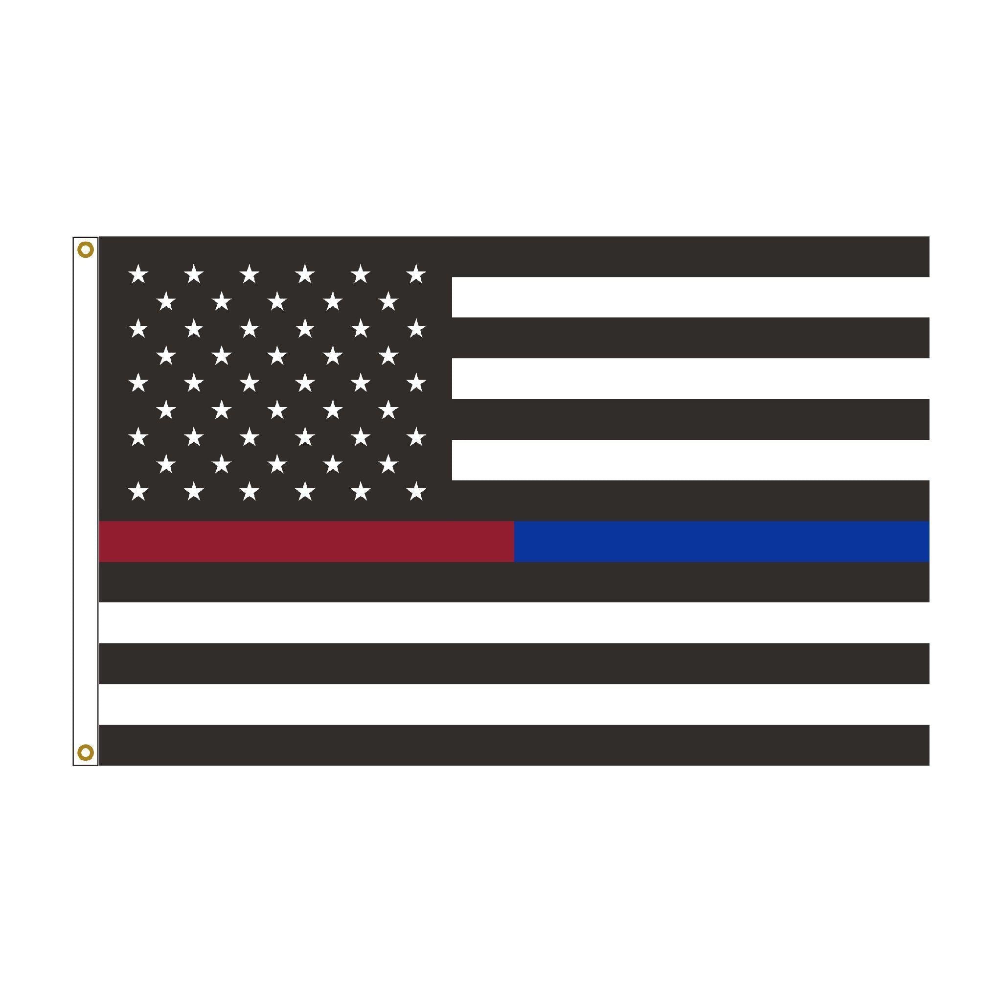 Thin blue shop line flag