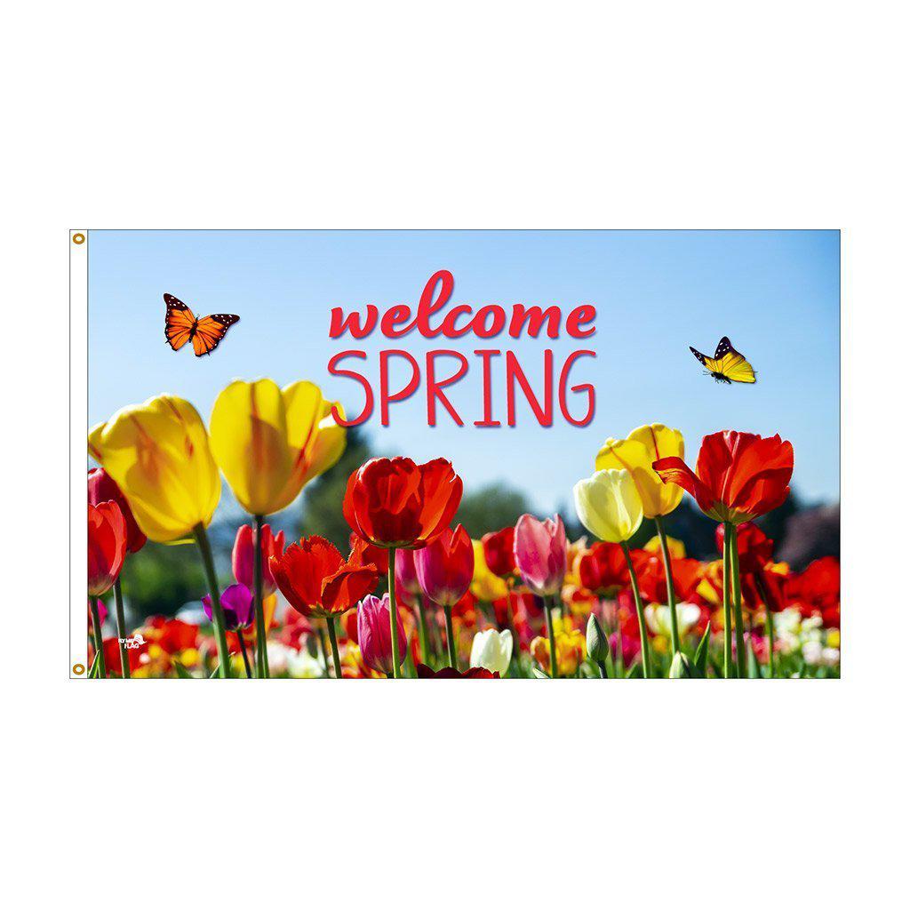 Welcome Spring 3' x 5' Flag | Seasonal Outdoor Flags | Fly Me Flag