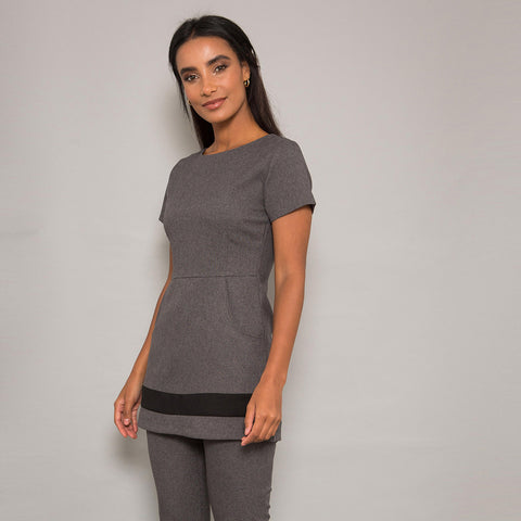 Blossom Grey Fleck Spa Tunic