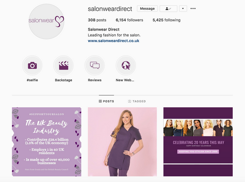 Salonwear Instagram Profile
