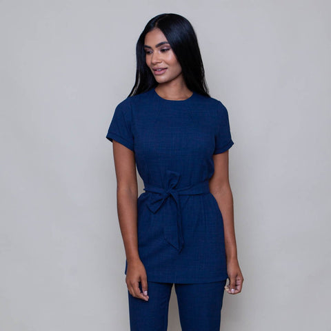 'The One' Salon Tunic in Textured Stretch