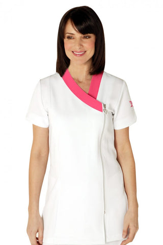 Haven Tunic in White and Hot Pink from Salonwear